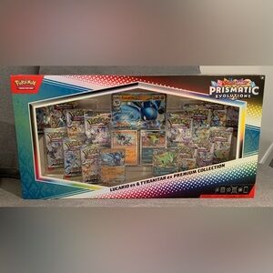 Pokémon TCG Prismatic Evolutions Lucario EX and Tyranitar Premium Collection NEW